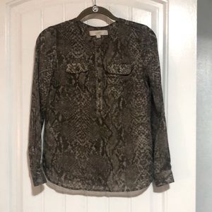 Ann Taylor LOFT Sheer Blouse XSP
